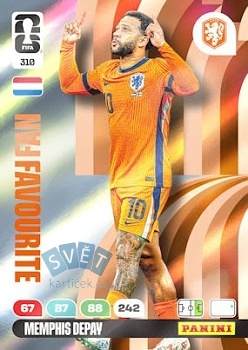 Memphis Depay Netherlands Panini FIFA World Cup 2026 Adrenalyn XL Fan Favourite #310
